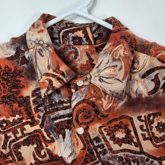 VTG Guess Shirt Mens S Georges Marciano Luxury All Over Print Button Down Resort - Picture 2 of 16